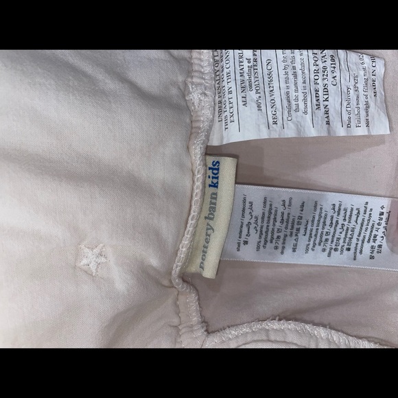 Pottery Barn Emily & Merritt Blush Crib Skirt & Sheet Set - Picture 8 of 10